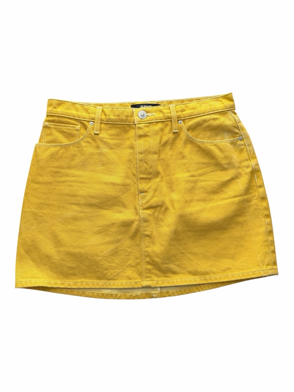 Hudson Jeans Yellow Viper Mini Skirt size 32